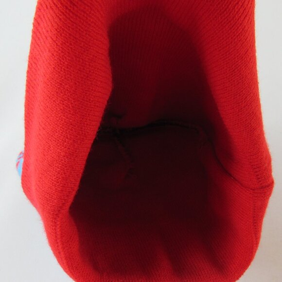 Ugly Sweater Run Winter Knit Pom-Pom Beanie Hat Unisex Adults One Size Blue/Red - Picture 5 of 6